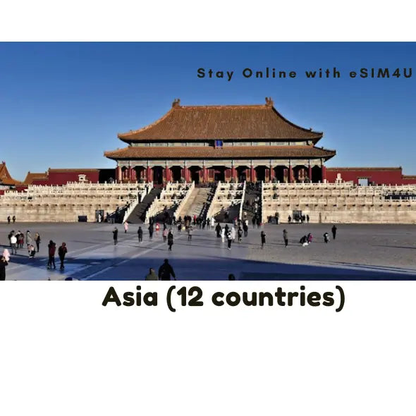 Asia eSIM (12 Countries) up to 20GB - esim4u