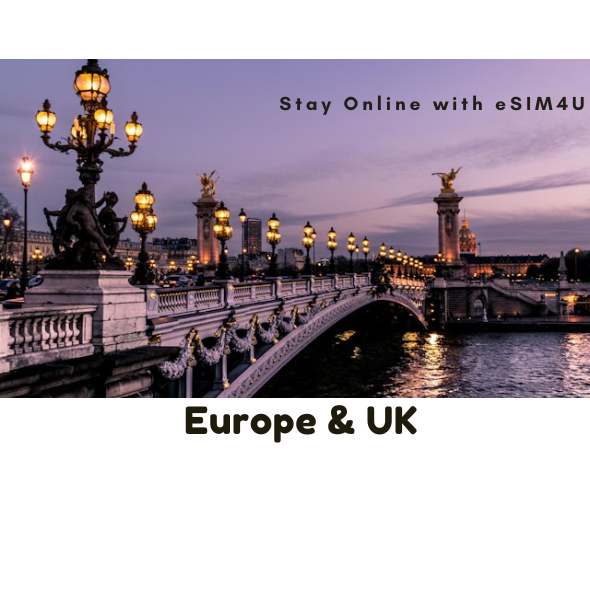 Europe & UK eSIM (34 Countries) up to 5GB